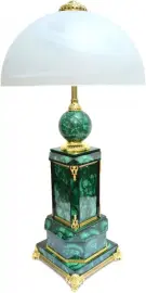 Настольная лампа из камня "Кабинетная" малахит