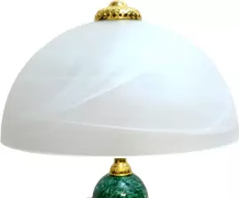 Настольная лампа из камня "Кабинетная" малахит