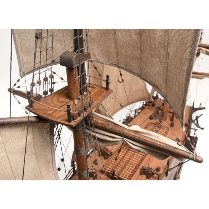 Exclusive mini bar "Dutch brig of the XVIII century" made of precious wood
