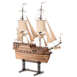 Exclusive mini bar "Dutch brig of the XVIII century" made of precious wood