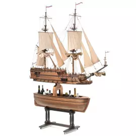 Эксклюзивный мини бар "Голландский бриг XVIII века" из драгоценных пород дерева