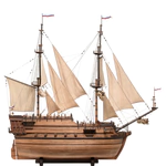 Exclusive mini bar "Dutch brig of the XVIII century" made of precious wood