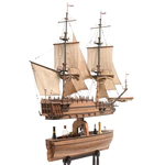 Exclusive mini bar "Dutch brig of the XVIII century" made of precious wood