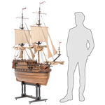 Exclusive mini bar "Dutch brig of the XVIII century" made of precious wood