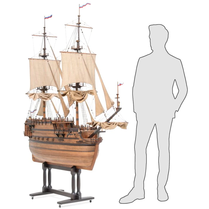 Exclusive mini bar "Dutch brig of the XVIII century" made of precious wood