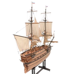 Exclusive mini bar "Dutch brig of the XVIII century" made of precious wood