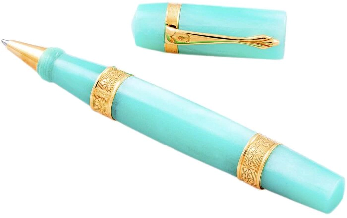 Ручка-роллер "Перла бирюзовая с золотом (PERLA TURQUOISE GOLD)"