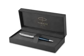 Шариковая ручка Parker Sonnet Premium Refresh BLUE, цвет чернил Мblack, в подарочной упаковке