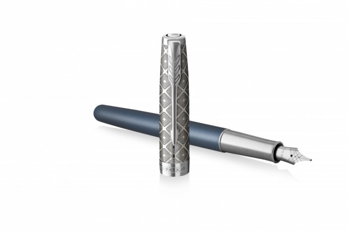 Перьевая ручка Parker Sonnet Premium Refresh BLUE, перо 18K, толщина F, цвет чернил black, подарочной упаковке