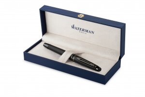 Перьевая ручка Waterman Expert Black F BLK в подарочной упаковке