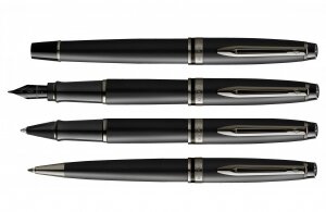 Перьевая ручка Waterman Expert Black F BLK в подарочной упаковке
