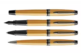 Перьевая ручка Waterman Expert Gold F BLK в подарочной упаковке