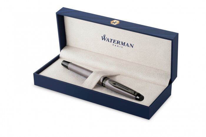 Перьевая ручка Waterman Expert Silver F BLK в подарочной упаковке