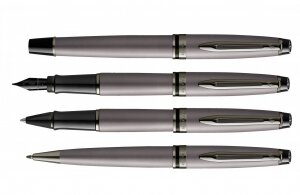 Перьевая ручка Waterman Expert Silver F BLK в подарочной упаковке