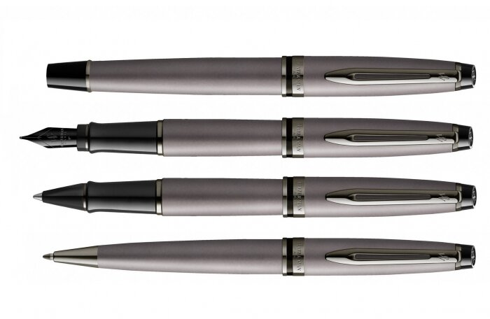 Перьевая ручка Waterman Expert Silver F BLK в подарочной упаковке