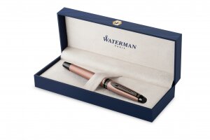 Перьевая ручка Waterman Expert Rose Gold F BLK в подарочной упаковке