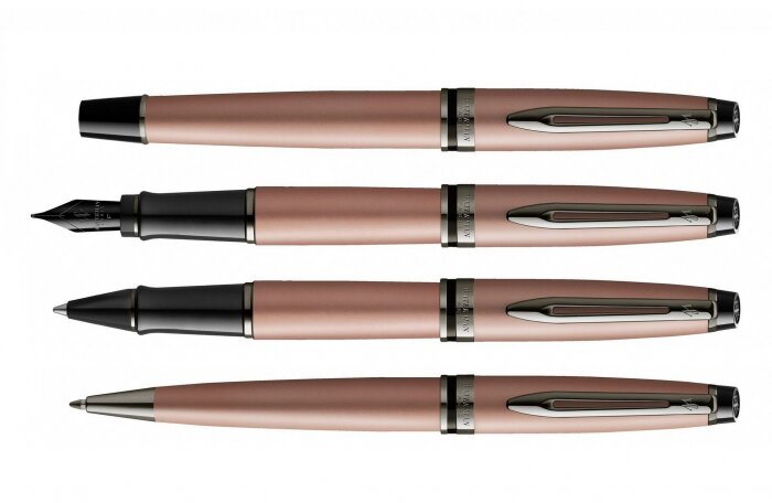 Перьевая ручка Waterman Expert Rose Gold F BLK в подарочной упаковке