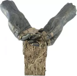 Sculpture with a clock "In my hands" (In my hands)