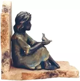 Подставка для книг "Девушка созерцает" (Girl contemplating)