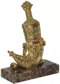 Скульптура "Арабский кинжал" золочение (Janbiyah, gilding)