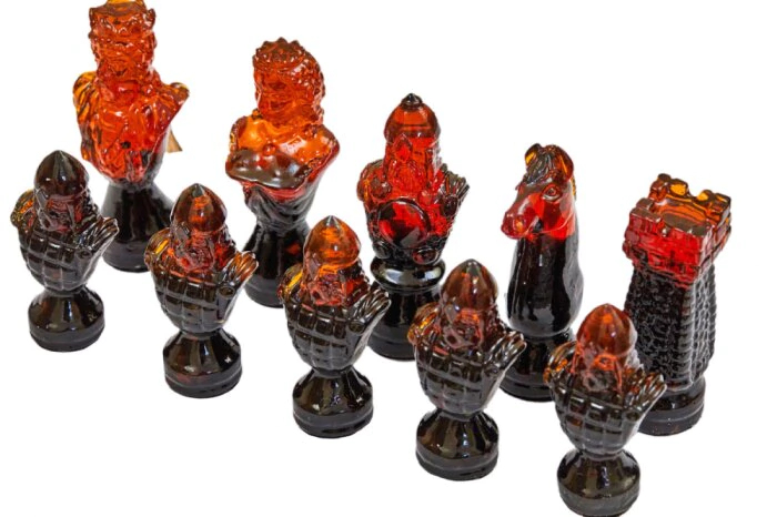 Amber chess pieces are medium "Fabulous" for a 50*50 board