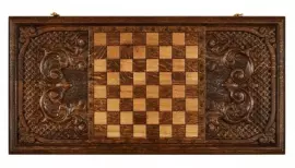 Нарды резные из бука "Герб РФ"