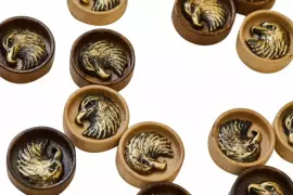 Набор фишек для нард "Орел" с бронзой 210, Haleyan