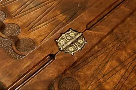 Резные нарды из бука "Армянский узор 10"