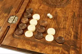 Резные нарды из бука "Армянский узор 10"