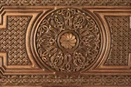 Резные нарды из бука "Армянский узор 10"