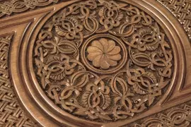 Резные нарды из бука "Армянский узор 10"