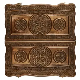 Резные нарды из бука "Армянский узор 12"