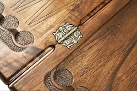 Резные нарды из бука "Армянский узор 12"