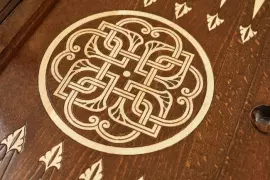 Резные нарды из бука"Армянский узор 13"