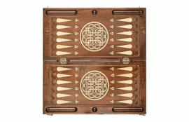 Резные нарды из бука"Армянский узор 13"