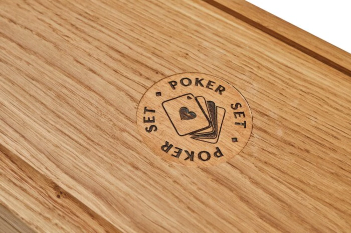 Oak case for 300 chips