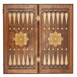 Резные нарды из бука "Золотой Узор 4"