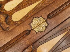 Резные нарды из бука "Золотой Узор 4"