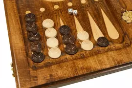 Резные нарды  из бука "Золотой Узор 5"