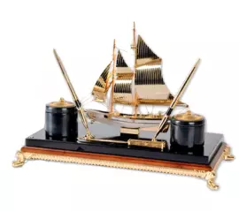 Письменный набор "Карл Великий" (две ручки, нож для бумаги, два ящичка)