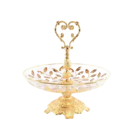 Фруктовница на ножке Gold 33см