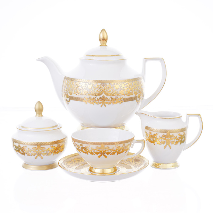 Чайный сервиз Natalia creme gold на 6 персон 17 предметов