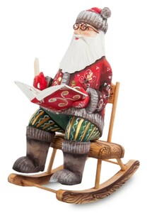 Фигурка Дед Мороз с книгой (Резной)