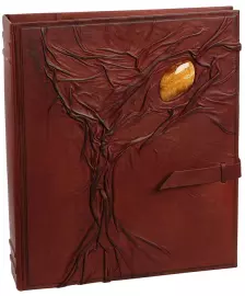 Фотоальбом в кожаном переплете "Древо жизни" (коричневый)