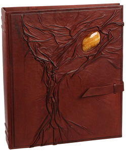 Leather-bound photo album "The Tree of Life" (brown)