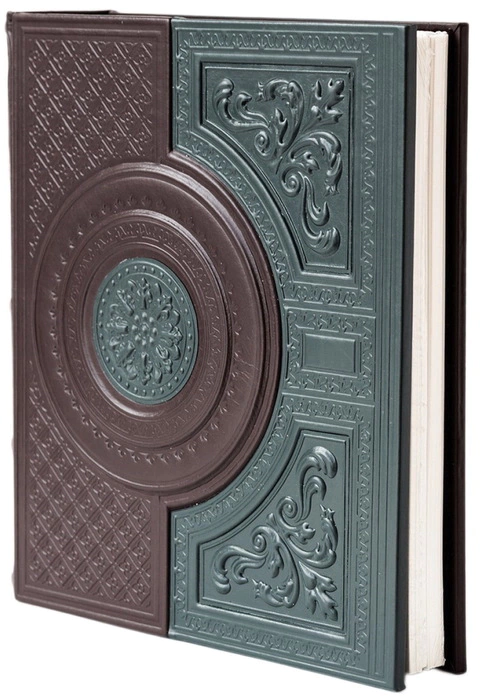 Leather-bound photo album "Venice", green