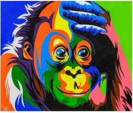 Картина "Радужная обезьяна"