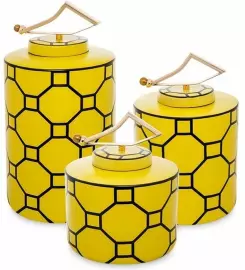 Ваза декоративная "Крыло канарейки" набор из 3 шт.