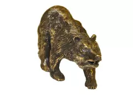 Фигурка медведя из бронзы