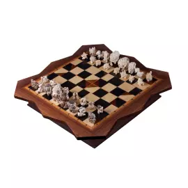 Шахматы из бивня мамонта "Сознательное и бессознательное"